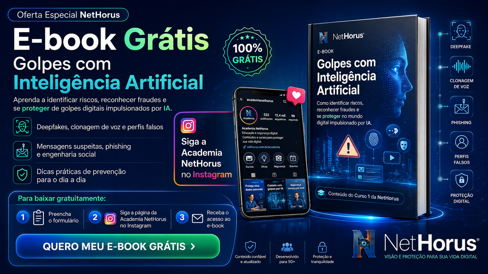 Ebook grátis: Golpes com Inteligência Artificial